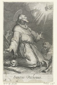 Saint Pachomius the Elder as a Hermit by Boëtius Adamsz. Bolswert