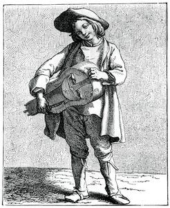 A Hurdy-Gurdy Player by Bouchardon