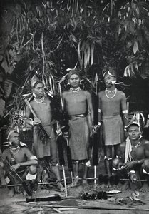 Angami Nagas in full dress, 1902