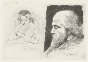 Seated Woman and Portrait of a Man by Bramine Hubrecht