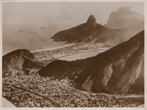 Aerial view of Rio de Janeiro (black and white photo) by Brazilian Photographer