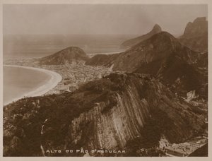 View from the summit of Sugarloaf Mountain, Rio de Janeiro (black and white photo) by Brazilian Photographer