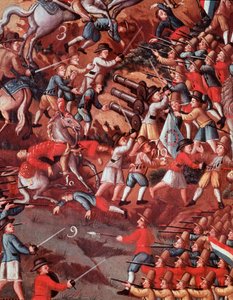 Detail of ex-voto representing the Battle of Guararapes by Brazilian School