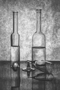 Glass Bottle Reflections by Brig Barkow