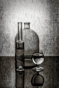 Glass Bottle Reflections by Brig Barkow
