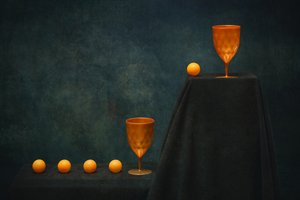 Golden Goblets Still Life by Brig Barkow