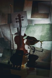 Moody Violin Still Life by Brig Barkow