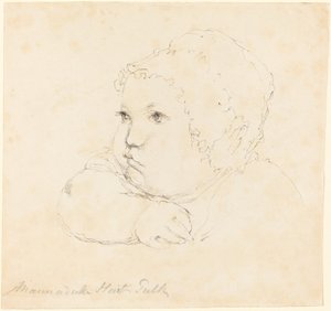Head of a Child in a Cap by British 18th Century after John Flaxman