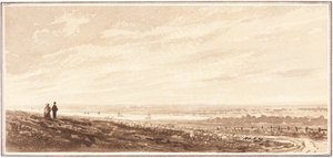 Figures Overlooking a Bay near the Mouth of the Paye, Lincolnshire by British 19th Century