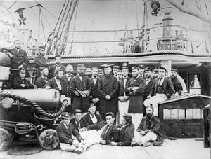 Officers on Board HMS Eclipse, c.1888