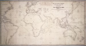 An Outline Chart for Marking Off the Track of a Ship by British School