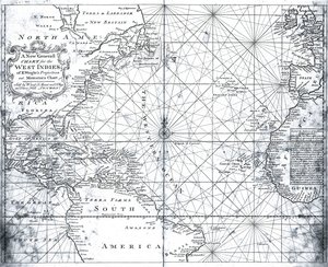 Map of the North Atlantic by Mount and Page by British School