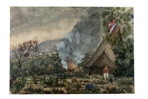 Mauna Kea volcano, Hawaii, March 1859 by British School