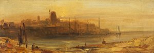 Sunset: Seaport and Lighthouse, c.1825
