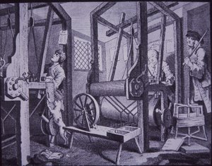 Weaving in Spitalfields, London by British School