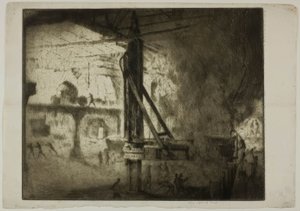 Chicago - Bessemer Converters, Illinois Steel Co. by Bror Julius Olsson Nordfeldt