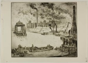 Chicago - Bridge Builders by Bror Julius Olsson Nordfeldt