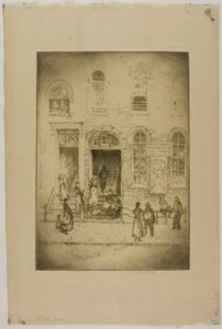 Chicago - Little Italy, Grand Ave by Bror Julius Olsson Nordfeldt