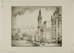 Chicago - Michigan Avenue by Bror Julius Olsson Nordfeldt