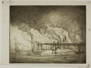 Chicago - Smoke, South Deering by Bror Julius Olsson Nordfeldt