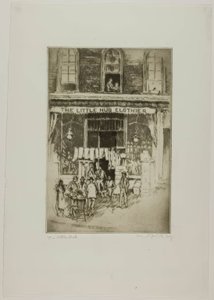 Chicago - The Little Hub, South Clark and Harrison Sts by Bror Julius Olsson Nordfeldt