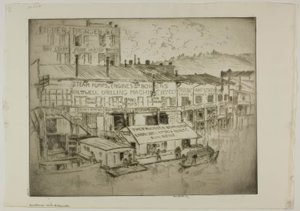 The Boat House on the Willamette by Bror Julius Olsson Nordfeldt