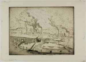 The Electric Tram by Bror Julius Olsson Nordfeldt