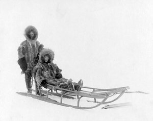 Couple on Dog Sled, Nome, Alaska