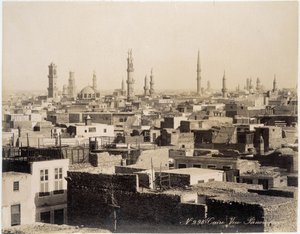 View of the roofs of Cairo - photograph by the Zangali Brothers, late 19th century by Brothers Zangaki