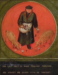 He who would waste his effort casts roses before swine, 1558