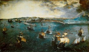 View of the bay of Naples, ca 1550-1565