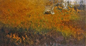 A Summer Landscape with a Bird in Flight by Bruno Andreas Liljefors