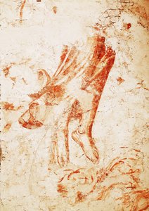 Sinopia Showing an Angel of Death and a Bishop by Buonamico Buffalmacco