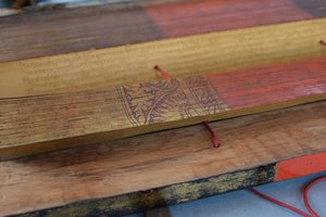 Burmese Palm Leaf Manuscript (wood and parchment)