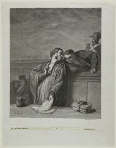 At the Court of Assizes: The Lawyer, Standing, Conversing with the Accused by Burn Smeeton