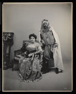 Portrait of an unidentified man and woman at the James Hazen Hyde Ball, New York, January 31, 1905