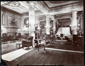 The reception room at the Hotel Majestic, 1902