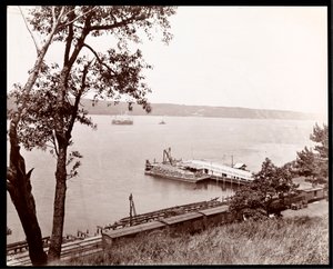 View northeast from Riverside Drive and Park towards the Hudson River, New York, c.1893