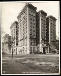 View of the Hotel Majestic at 72nd Street from Across Central Park West, New York by Byron Company
