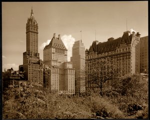 View of the Savoy Plaza Hotel, 59th Street and Fifth Avenue, New York, c.1937 by Byron Company