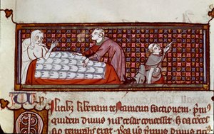 A Sick Person Dictating His Will (Miniature) by Byzantine