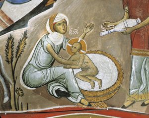 Fresco of Virgin Mary and Jesus Christ, Panagia Too Araka, Byzantine, Troodos Mountains, Cyprus