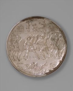 Plate with the Battle of David and Goliath, 629-30 by Byzantine Byzantine