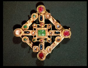 Brooch in the form of a Greek cross by Byzantine School