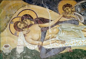 Byzantine Art: Lamentation on the Death of Christ (detail)