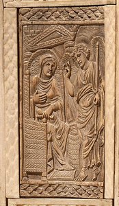 Detail of the Annunciation, from the Chair of Bishop Maximian by Byzantine School