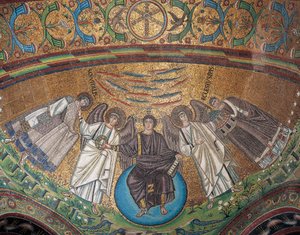 Italy, Emilia-Romagna, Ravenna, Basilica of San Vitale, Absidial Basin Mosaic by Byzantine School