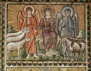 Jesus separates the sheep from the goats (detail)