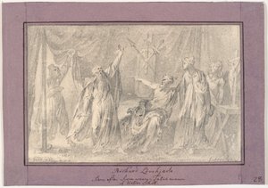 Richard the Lionheart. Scene from the Novel "The Talisman" (1825) by Walter Scott by C.A. Lorentzen
