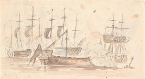 Naval Battle by C.A. Lorentzen